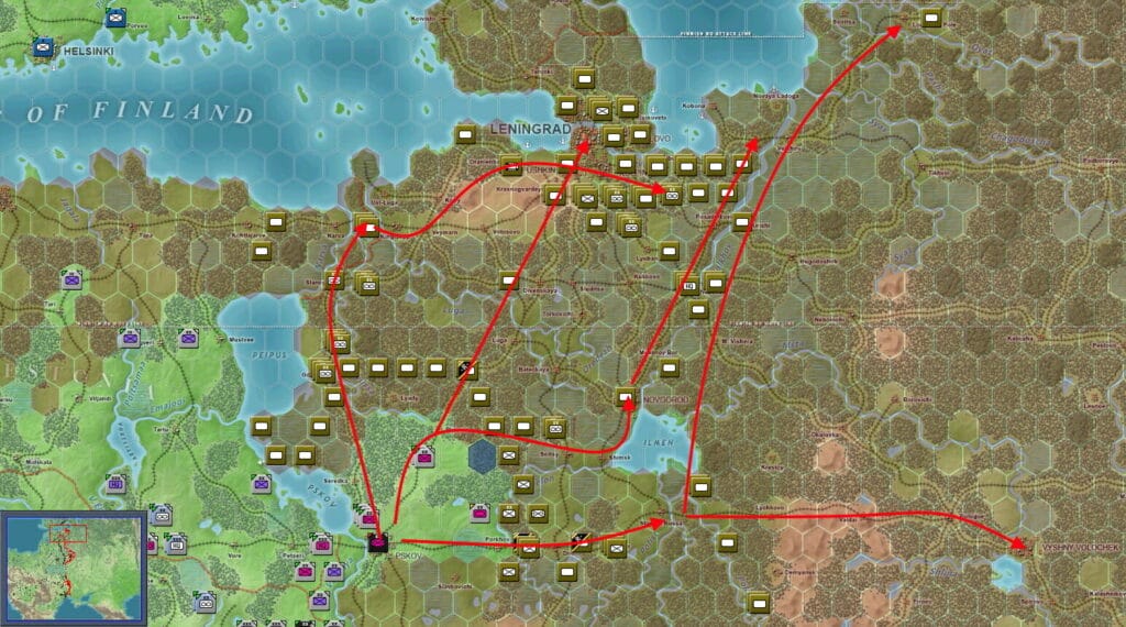 Leningrad attack plan WitE