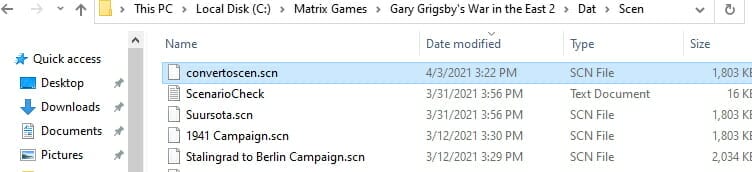 Conver the .sav to .scn wite2 scenario folder
