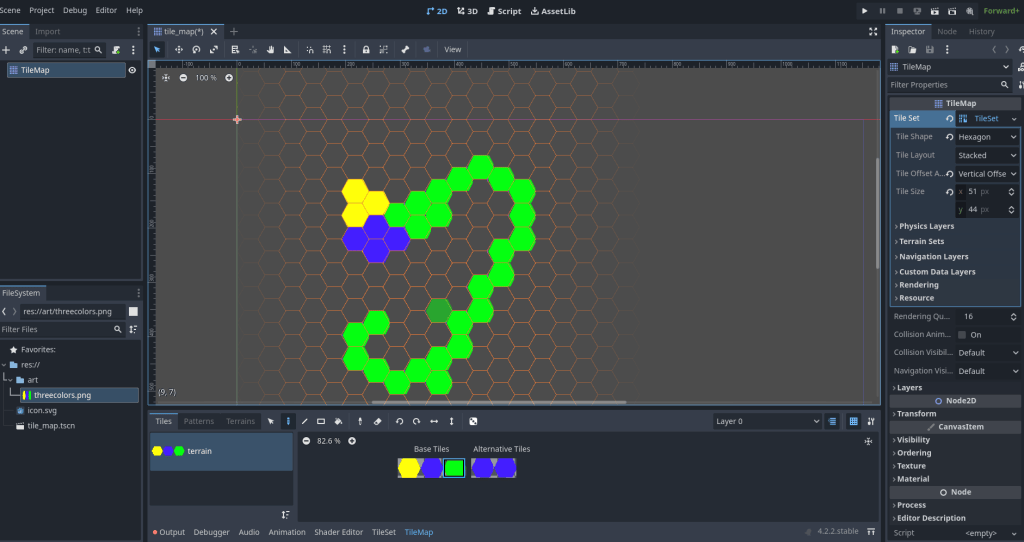 Making a hexmap in Godot